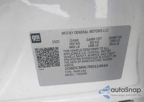 2024 Cadillac Ct4 Sport z USA, uszkodzony, nr VIN 1G6DC5RK7R0114944